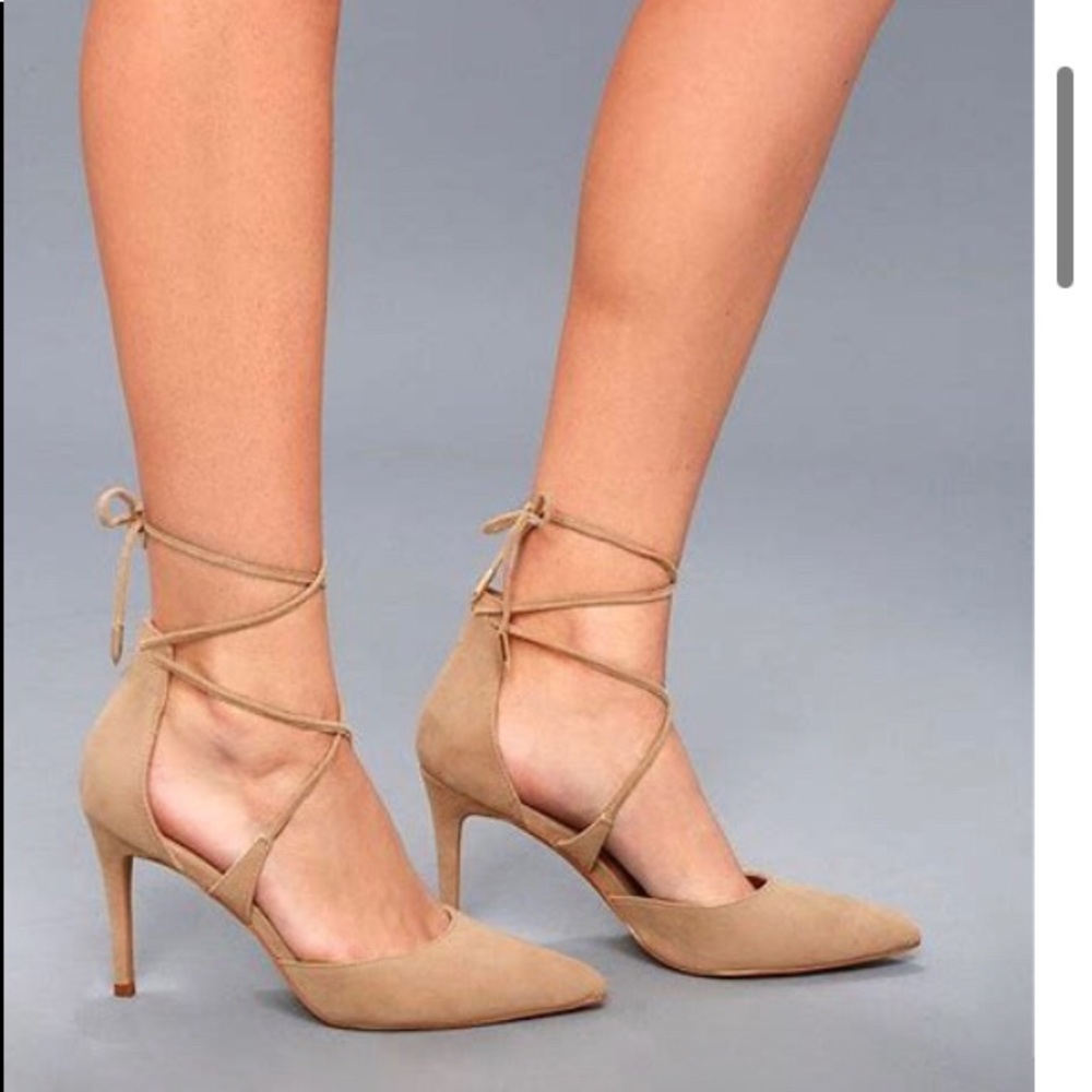 Lulus Marie lace up heels.